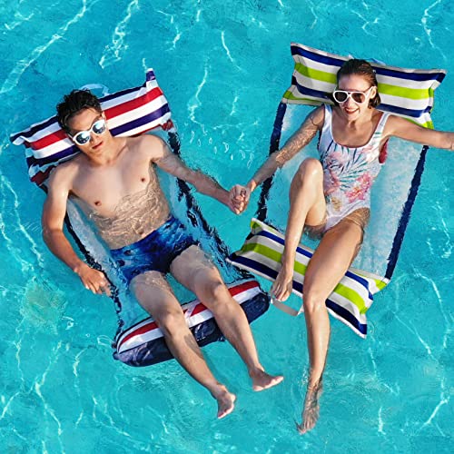 Water Hammock 2-Pack Pool Floats 4-in-1 Lounge, Chair Drifter