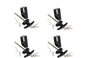 StartFine T-Handle Lock Shed Door Lock with samed Keys and Screws, 5-1/2" Stem Shed Door Latch t-Handle Lock for Tuff Shed, Playhouse & Chicken Coop Door Lock (5-1/2" 4kits)