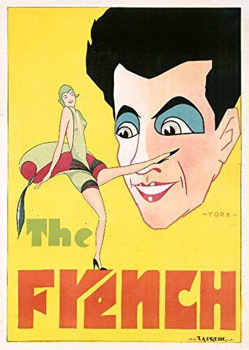 The French Vintage Poster (artist: York) Italy (9x12 Art Print, Wall Decor Travel Poster)