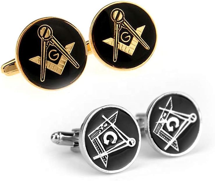 Boutons De Manchette Maçonniques En Or 9 Carats - Style Grand Maître - Occasion