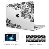 TwoL Case for MacBook Air 13 A1932, Ultra Slim Hard Shell Case and Keyboard Cover Screen Protector for New MacBook Air 13 2018 with Retina Display Fashion Lace