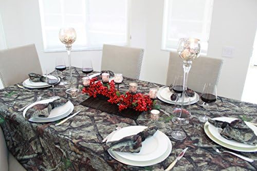 Celebration Tablecloths 70" x 108" HTC Fall True Timber Christmas Tablecloth Restaurant Quality Fabric Cabin Decor Made in USA