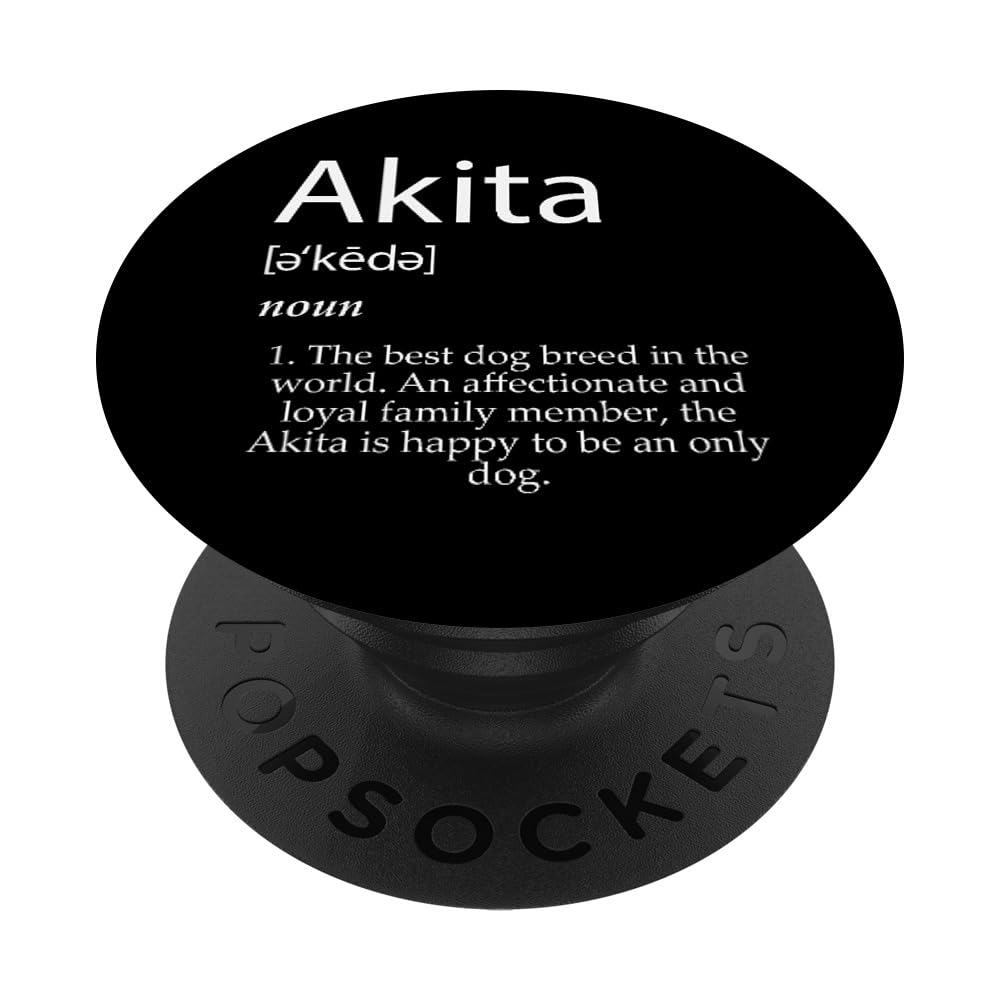 Akita Dog Definition Best Japanese Dog Breed Cute Akita Dogs PopSockets Adhesive PopGrip