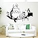 Fange DIY Removable My Neighbor Totoro Art Mural Vinyl Waterproof Wall Stickers Living Room Decor Decal Sticker 22.8''x16.5''