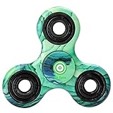 Tri-Spin Metal Fidget Spinner Hand Finger Toy - EDC Stress Reducer, Perfect for Children and Adults Time Killer, Good for ADD, ADHD, Anxiety, and Autism Focus (Marble)