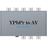 HDSUNWSTD Component to AV Adapter, YPbPr to CVBC Converter + R/L, Supports 1080P Video Audio, for DVD PSP to HDTV Monitor