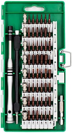 HX Studio 60 in 1 Precision Screwdriver Set with 56 Bit Magnetic Screwdriver Kit for Mobile Phone/Tablet/Computer/PC/Watch/Camera Green …