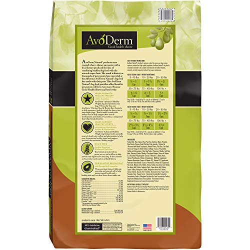 AvoDerm Natural Advanced Healthy Weight Dry Dog Food 24 lb Pricepulse