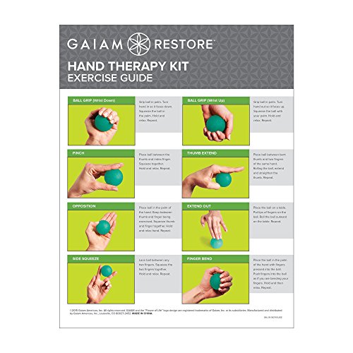 Gaiam 0558276 Restore Hand Therapy Exercise Ball Kit Pricepulse