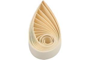 ODETOJOY 3mm Quilling Strips Ivory – 120pcs, 1/8 Inch Width, Solid Color for Star Origami & Fine DIY Crafts | Premium Hand Art Supplies