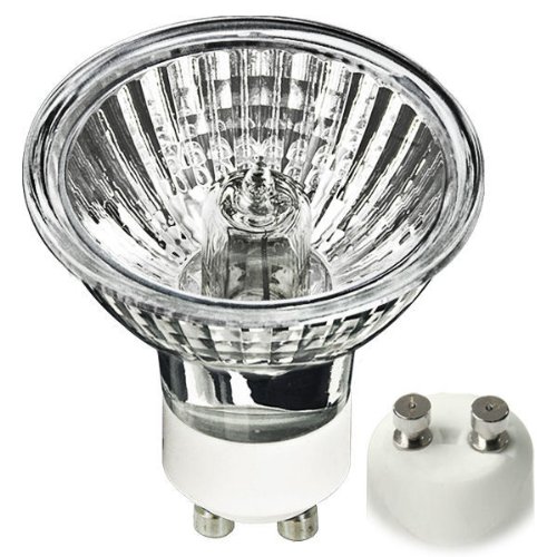 Ushio 1003301 - 50 Watt Halogen Light Bulb - MR16 - Pro-Star - Narrow Flood - Glass Face - GU10 Base - 2,500 Life Hours - 120 Volt