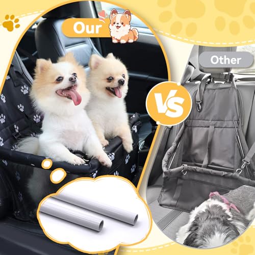 Flagest Dog Car Seat Reinforced Oxford Breathable Washable Foldable Car Seat for Dogs Cats Other Small Pets 40 x 32 x 24cm