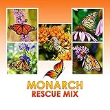 Monarch Rescue Wildflower Seeds Bulk + 8 Bonus Gardening eBooks + Open-Pollinated Wildflower Seed Packets, Non-GMO, No Fillers, Annual, Perennial Milkweed Seeds for Monarch Butterfly
