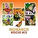 Monarch Rescue Wildflower Seeds Bulk + 8 Bonus Gardening eBooks + Open-Pollinated Wildflower Seed Packets, Non-GMO, No Fillers, Annual, Perennial Milkweed Seeds for Monarch Butterfly primary