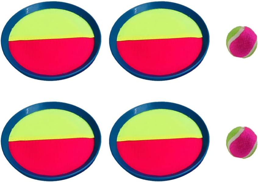 Set Di Giochi All'Aperto: 2 Racchette Per Palla Squap Con 4 Palline - Gioco Di Cattura Interattivo Per Bambini E Adulti - 3