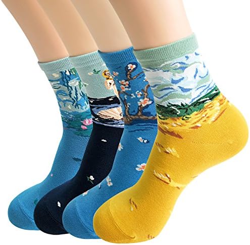 Womens Casual Socks - Cute Crazy Lovely Animal Cats Dogs Owls Art Pattern Good for Gift
