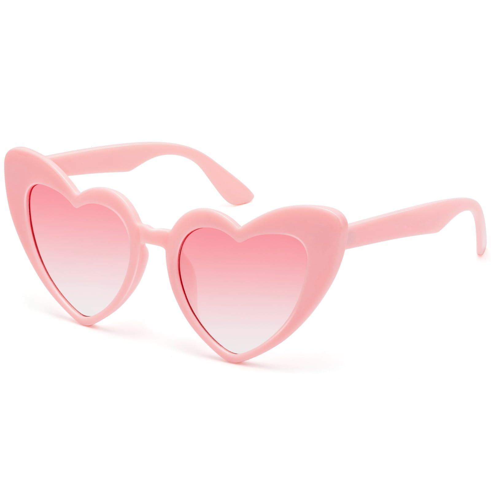 LIKSMU Heart Sunglasses for Women Trendy Cat Eye Love Shaped Sunglasses Vintage Lovely Retro Cute Sun Glasses