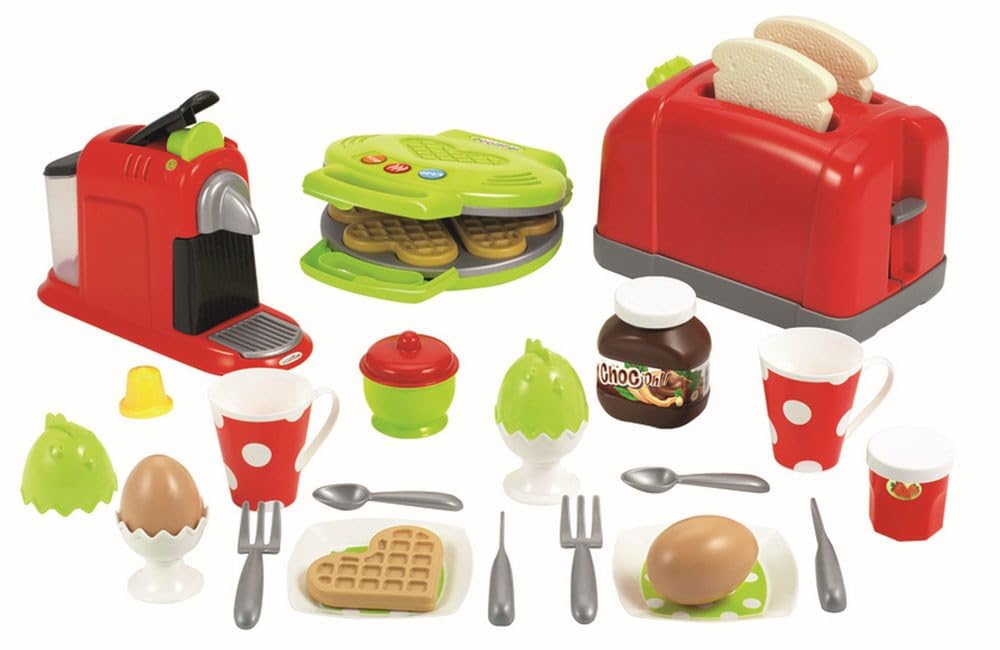 Ecoiffier 2647 Toaster Set with Breakfast for Children 33 Pieces – From 18 Months – Made in France