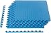 Amazon Basics Foam Interlocking Exercise Gym Floor Mat Tiles - Pack of 6, 24 x 24 x .5 Inches, Blue