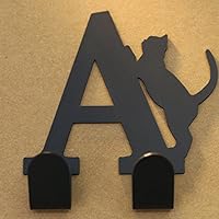 Cat Letter Metal Coat Hook Door Hooks Key Hooks Wall Hangers Jewelry Hooks Alphabett (A)