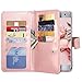 Galaxy S7 Case, S7 Wallet Case, BENTOBEN Folio Flip Faux Leather Wallet Case Credit Card Slots Cash Holder Wristlet Cover Magnetic Snap Closure Protective Case for Samsung Galaxy S7, Rose Gold/Pink