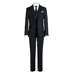 Marvelous World Boys Suits Set Slim Fit Black Size