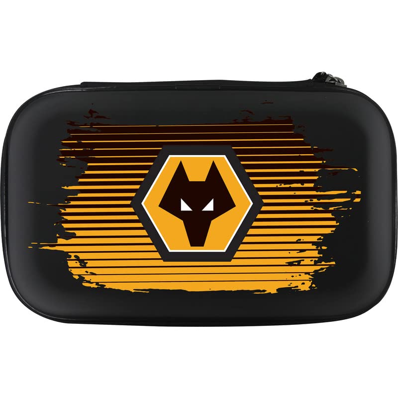 FOCO Officially Licensed Wolverhampton Wanderers Football Club Wolves FC Dart Case Storage Wallet, Stripe, Black (W488)