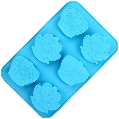 Crystallove Novelty Silicone Cake Mold Muffin Pudding Jelly Bakeware Color Randomly (3pcs, Crown Style)