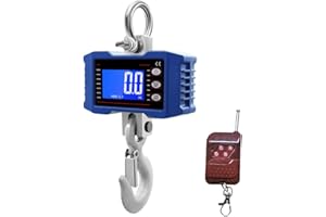 Carivia Hanging Scale 1000kg/2200Lbs,Digital Crane Scale with LED,Electronic Hanging Scale with Unit Change/Data Hold/Tare/Zero for Construction Site Travel Market Fishing(Blue)