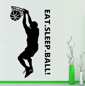 Baloncesto Dunk Vinilo Tatuajes de pared Art Deco Dormitorio Deportes