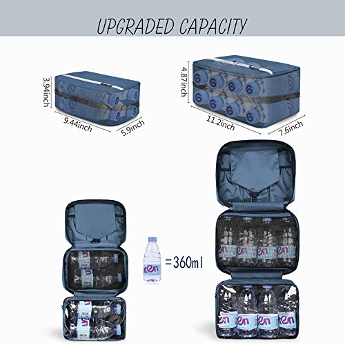 Hanging Toiletry Bag | Compact Travel Toiletry Bag for Men/Women | Foldable Mens Hygiene Bag with 4 Compartments| Waterproof Travel Bathroom Bag.(Navy) 1 Hanging Toiletry Bag | Compact Travel Toiletry Bag for Men/Women | Foldable Mens Hygiene Bag with 4 Compartments| Waterproof Travel Bathroom Bag.(Navy)