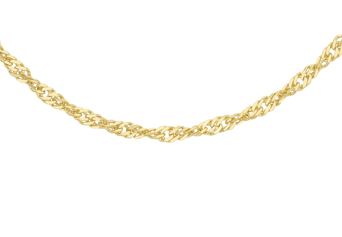 Carissima Gold 14 ct Yellow Gold Twist Curb Chain 51 cm/20 Inch Amazon
