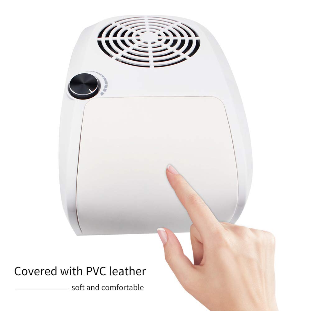 JEWHITENY Nail Dust Collector Vacuum Cleaner Professional Powerful Manicure Machine with 2 Dust Bag Nail Art Salon Equipment Adjustable Speed Collector : Beauty