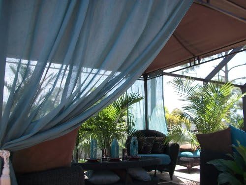 FINAL CLEARANCE!! Beautiful Indoor/Outdoor Patio Grommet Drapes.... Hurry while supplies last!...Jade Green Semi Sheers... 48" wide x 95" length...
