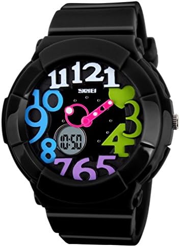 Kids Watches Boys Watch Digital Watch, Analog Watches Colorful Numbers Watch for Children Boys Kids Girls Waterproof Watches Black
