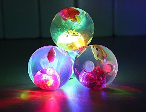 Kidsbay LED Flashing Bouncy Crystal Balls for Kids (Pack of 3)