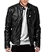 The Leather Factory Men's SWORD Genuine Lambskin Leather Biker Jacket