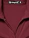 Allegra K Women Single Breasted Long Sleeve Button Decor Cuffs Shirt XL Burgundy