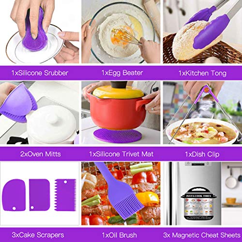YOLIFE 122 PCS Accessories for Instant Pot, Pressure Cooker Accessories Set Compatible with Instant Pot 5,6,8 Qt - 2 Steamer Baskets, Silicone Molds & More Accessories