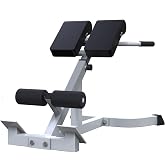 Adjustable Roman Chair, Hyperextension Bench for Back Exercise, White, Steel Frame, Multi-Position Core Training Equipment, Home Men Women Full Body ，U-Shaped Base