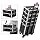 Valette Maquillage SONGMICS - Roulettes, 4 Niveaux - Noir - 35x25x79cm