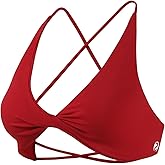 AUROLA Venus Women Sports Bras Backless Strappy Workout Bra, Low Support Removable Padded Gym Bras