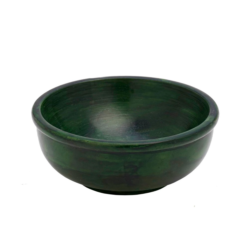 NKlaus Incense burner green 11cm diameter decorative soapstone incense burner 7520