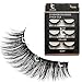 3 Pairs Long Cross False Eyelashes Makeup Natural 3D Fake Thick Black Eye Lashes Icycheer Soft Fake Lash