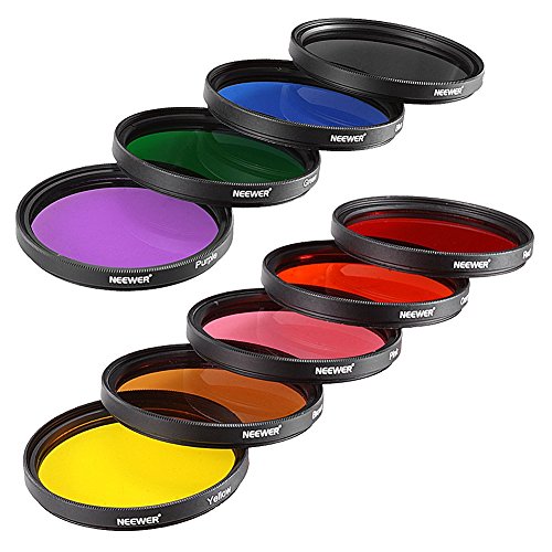 Neewer 52MM Complete Full Color Lens Filter Set (9pcs) for Camera - Main Image