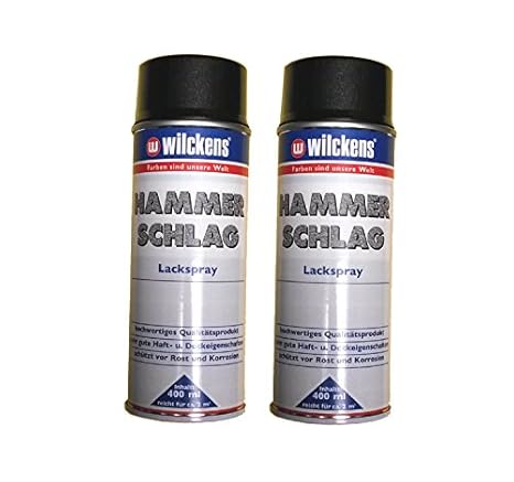 2x Wilckens Hammerschlag Spray Hammerschlag Lackspray Lack Spraydose Anthrazit 100ml = 1,61 EUR