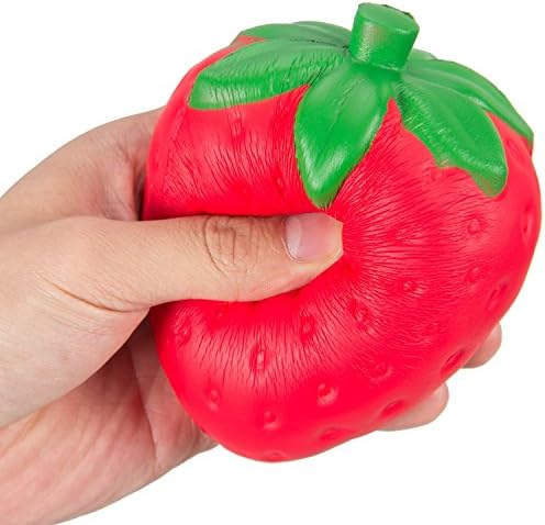 ST2 Strawberry Squishy Cream Scented Slow Rising Large Kawaii Squishy Charms, Hand Pillow Toy,Jumbo Squishy Strawberry Kids Decompress toys