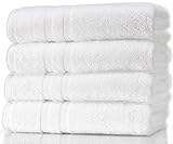 Bath Towels, Ultra Soft and Absorbent towel. More-fibrous threads, and moisture-sucking loops. Luxury hotel spa and salon towels 100% combed cotton 27x54 set of 4