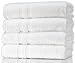 Bath Towels, Ultra Soft and Absorbent towel. More-fibrous threads, and moisture-sucking loops. Luxury hotel spa and salon towels 100% combed cotton 27x54 set of 4
