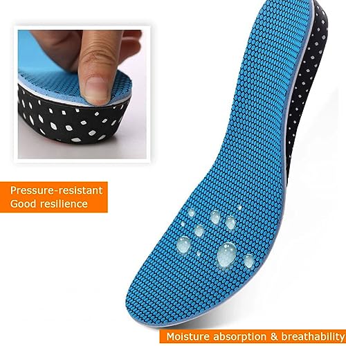 Insoles to increase height, non-slip cushioning breathable insole increase height increase shoe pads insoles (4 cm, Blue EU(36-44))
